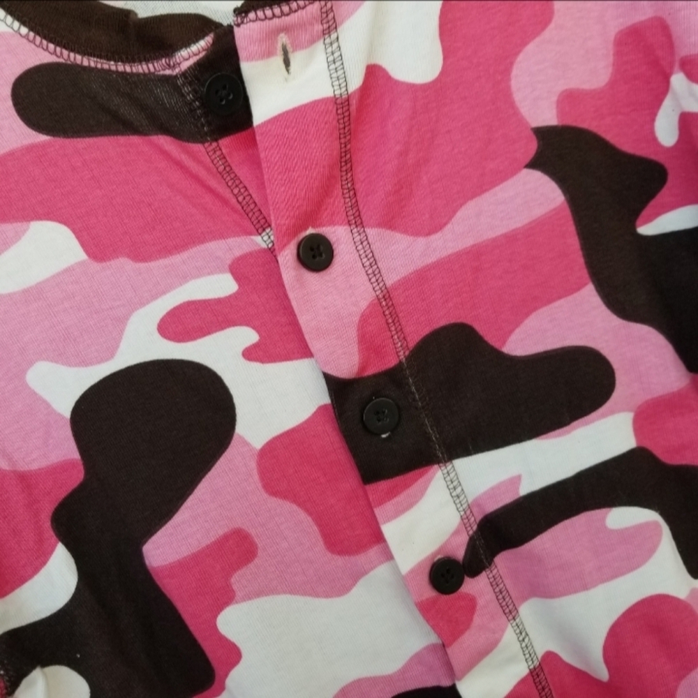 VTGLAZY ONE Piece PINK CAMO Flapjack Long John Bottom Flap Pajamas PJs(Adult L) - Picture 6 of 9